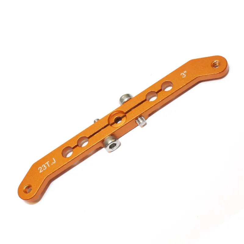 JR OFFSET DOUBLE SERVO ARM 3IN M3 GOLD