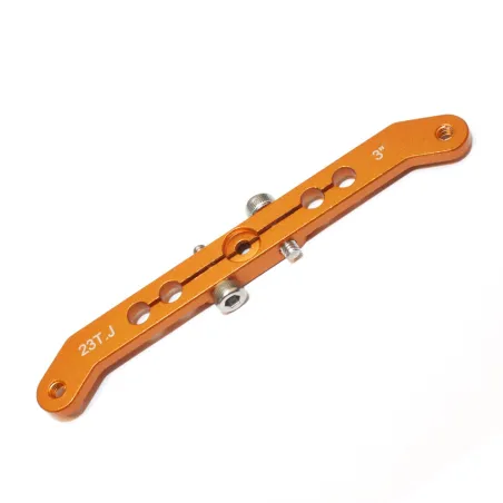 JR OFFSET DOUBLE SERVO ARM 3IN M3 GOLD