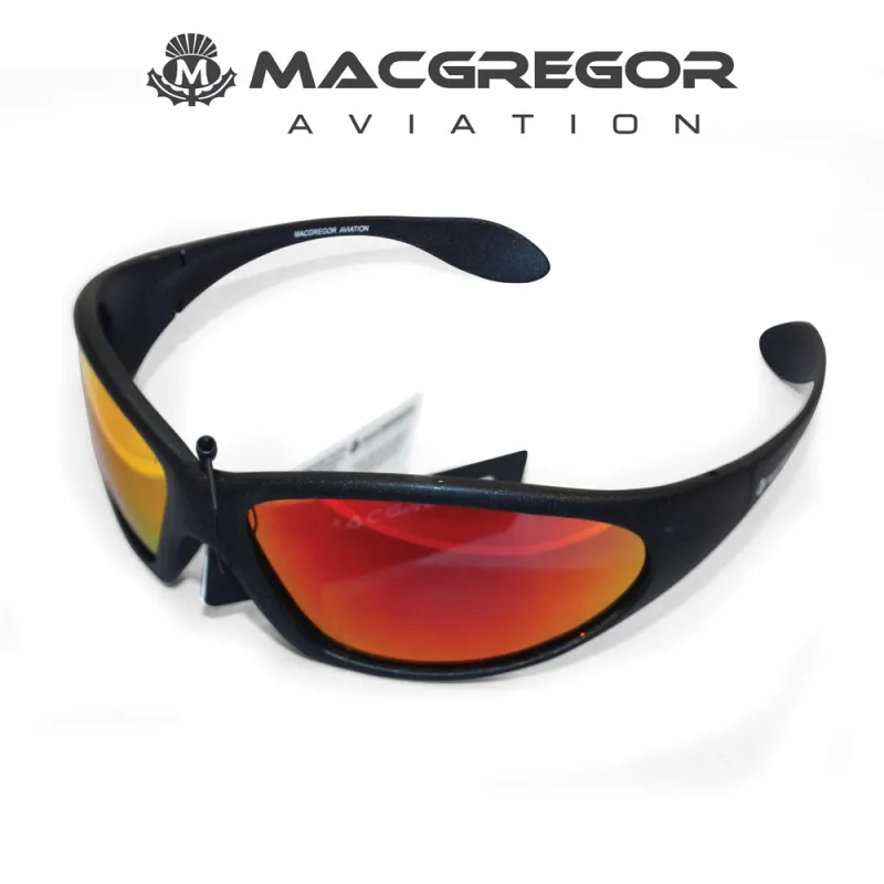 MACGREGOR SUNGLASSES BLACK / RED LENS MACGREGOR SUNGLASSES BLACK / RED LENS