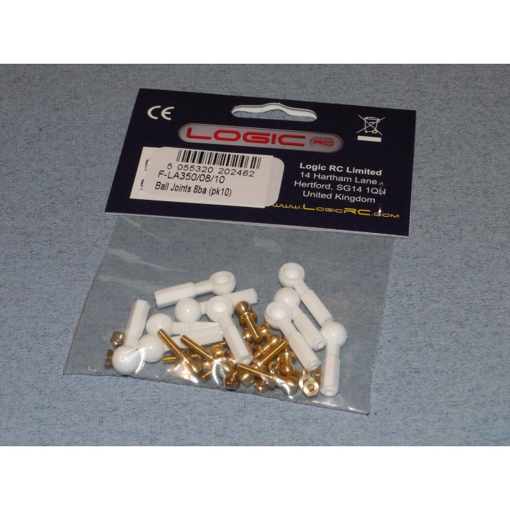 RACTIVE White Ball Joint M2 (pk10 F-RCA104/10