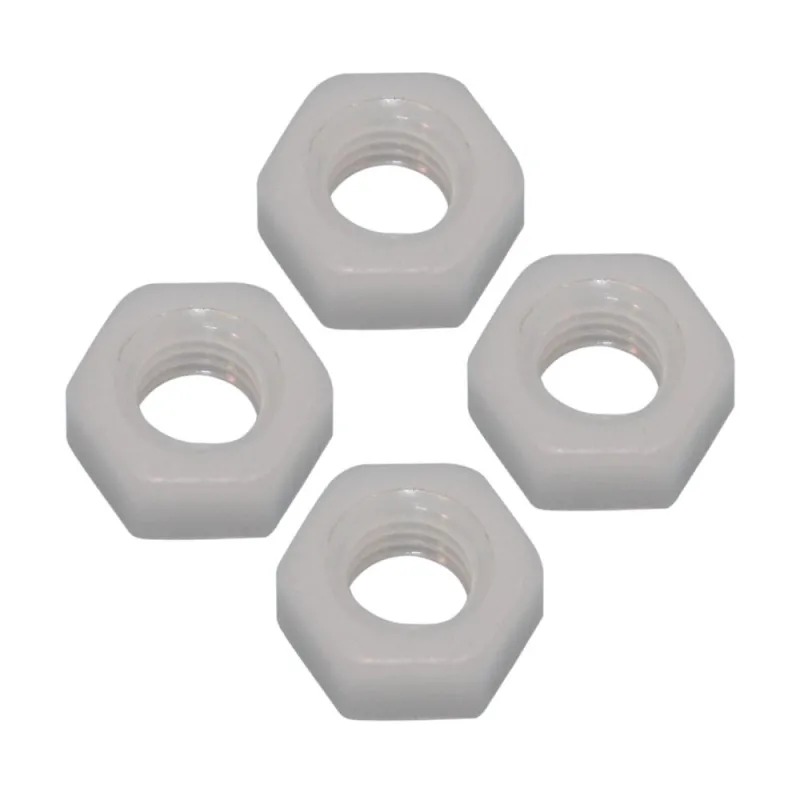 NYLON NUT M6 D10xH5MM (X4)