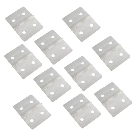 NYLON PINNED HINGES-WHITE (10) L27xW36mm