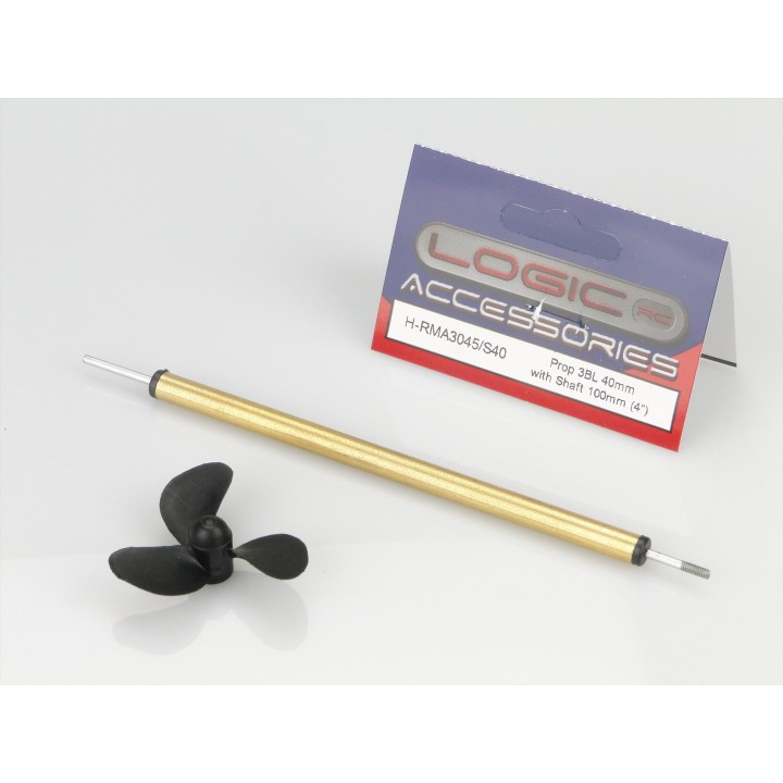 RACTIVE Prop 3BL 40mm / Shaft 100mm (4") H-RMA3045/S40