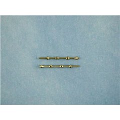 2 Hole Capping Stanchion, Brass 15mm (pk10)