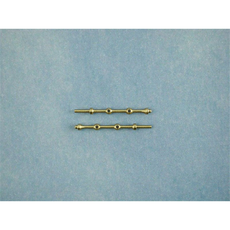 2 Hole Capping Stanchion, Brass 15mm (pk10)