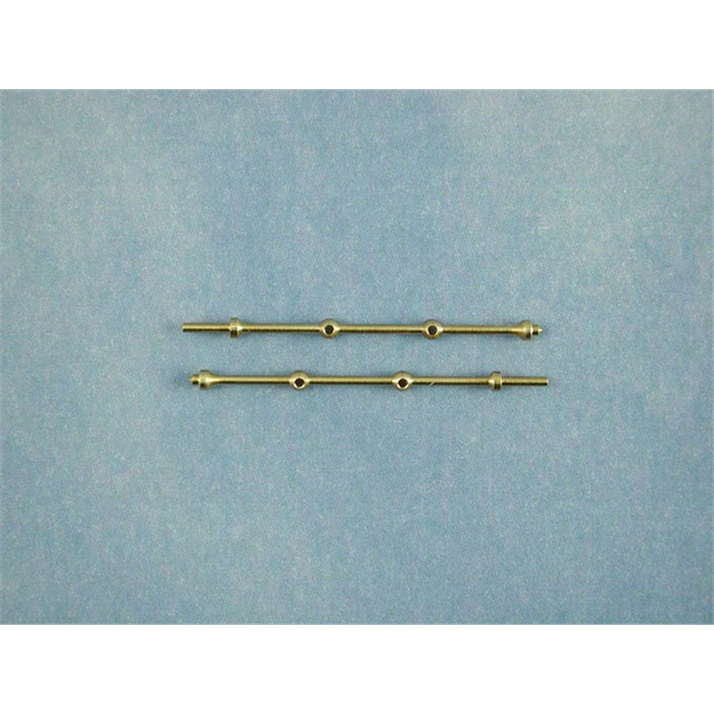 2 Hole Capping Stanchion, Brass 25mm (pk10)