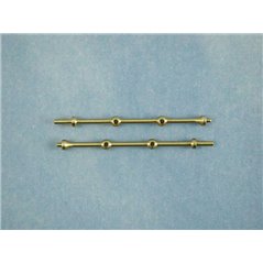 2 Hole Capping Stanchion, Brass 30mm (pk10)