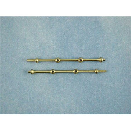 2 Hole Capping Stanchion, Brass 30mm (pk10)