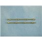 2 Hole Capping Stanchion, Brass 35mm (pk10)