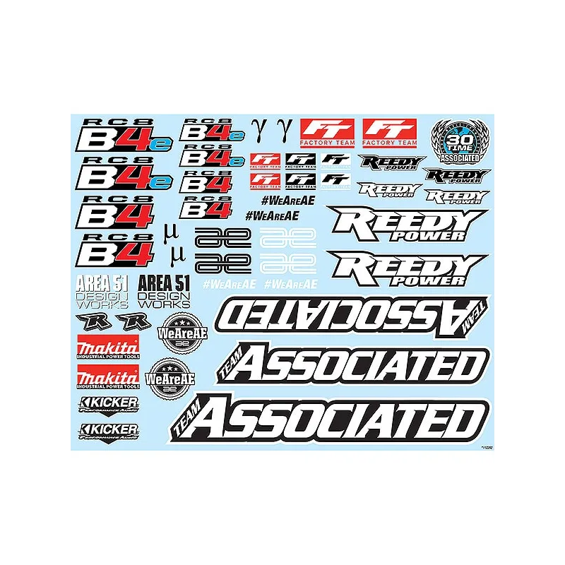 TEAM ASSOCIATED RC8B4 DECAL SHEET