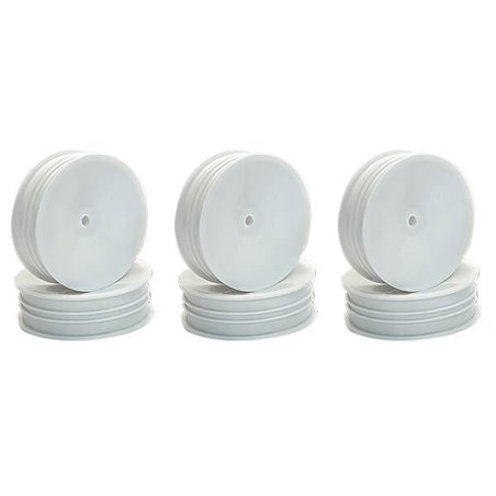 CENTRO 1/10 DISHED BUGGY FRONT 2WD SLIM WHEEL WHITE - 3 PAIRS