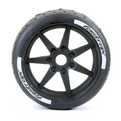 FASTRAX SUPAFORZA WIDE REAR 52&176 TYRES/BLACK 17MM HEX WHEELS