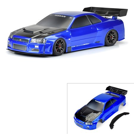 1/7 2002 Nissan Skyline GT-R R34 Painted Body (Blue): Infrac