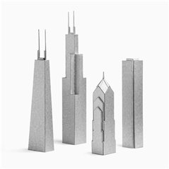Paper landmarks Chicago Skyscrapers