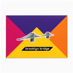 Paper landmarks Brooklyn Bridge