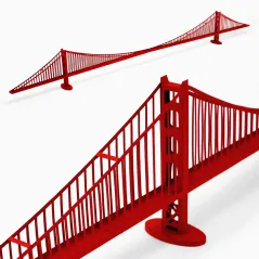 paper landmarks Golden Gate Bridge