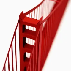 paper landmarks Golden Gate Bridge