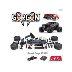 Gorgon 2wd MT 1/10 Ready-To-Assemble Kit w/8.4v/Chg Gunmetal