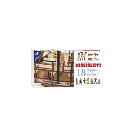 ARTESANIA SET OF 18 METAL FIGURINES AND ANIMALS FOR MISSISSIPPI