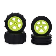 CARSON 1:10 2WD Paddle Tires 4pcs (neon yellow)