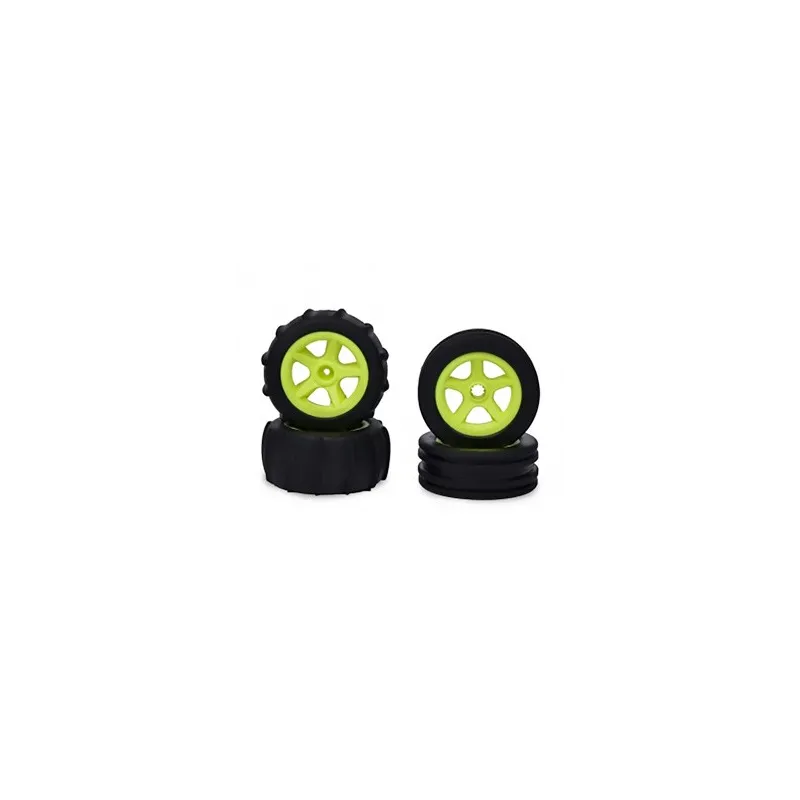 CARSON 1:10 2WD Paddle Tires 4pcs (neon yellow)