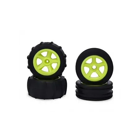 CARSON 1:10 2WD Paddle Tires 4pcs (neon yellow)