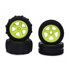 CARSON 1:10 2WD Paddle Tires 4pcs (neon yellow)