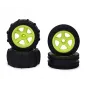 CARSON 1:10 2WD Paddle Tires 4pcs (neon yellow)