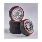 CARSON 1:10 Wheel Set Drift (4) silver/red