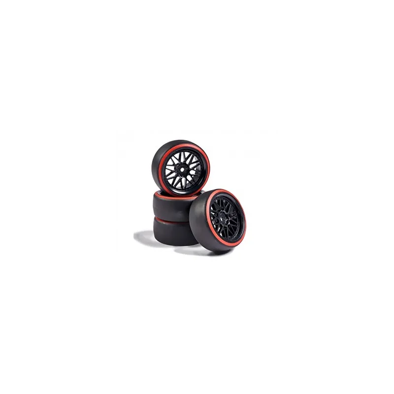 CARSON 1:10 Wheel Set Drift (4) black/red
