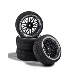 CARSON 1:10 Wheel Set Y-Design1 (4) bl./chrome