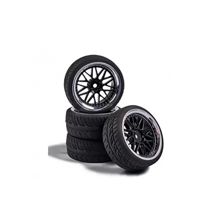 CARSON 1:10 Wheel Set Y-Design1 (4) bl./chrome