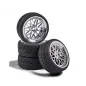 CARSON 1:10 Wheel Set Y-Design1 (4) chrome