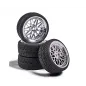 CARSON 1:10 Wheel Set Y-Design1 (4) chrome