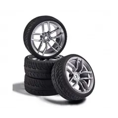 CARSON 1:10 Wheel Set 10 sp. Design (4) silver