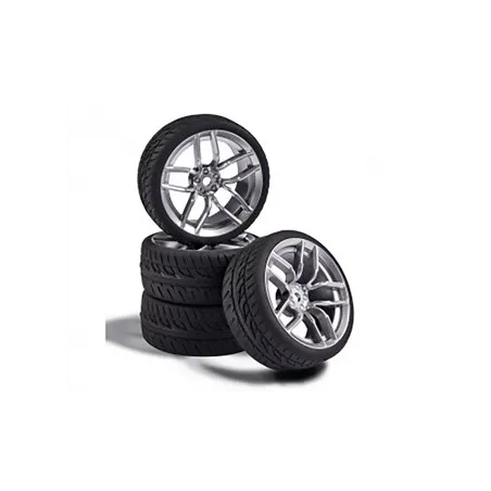 CARSON 1:10 Wheel Set 10 sp. Design (4) silver