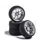 CARSON 1:10 Wheel Set 10 sp. Design (4) silver