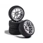 CARSON 1:10 Wheel Set 10 sp. Design (4) silver