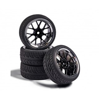 CARSON 1:10 Wheel Set Y-Design2 (4) bl./chrome