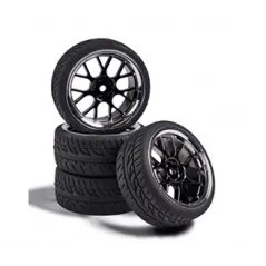CARSON 1:10 Wheel Set Y-Design2 (4) bl./chrome