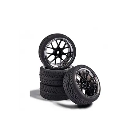 CARSON 1:10 Wheel Set Y-Design2 (4) bl./chrome