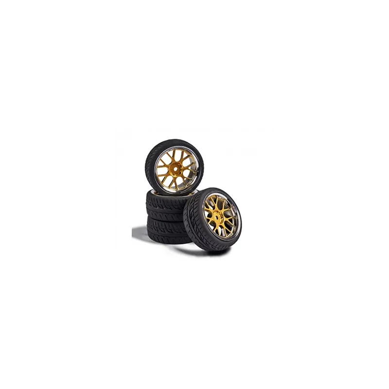 CARSON 1:10 Wheel Set Y-Design2 (4) gold/chrome