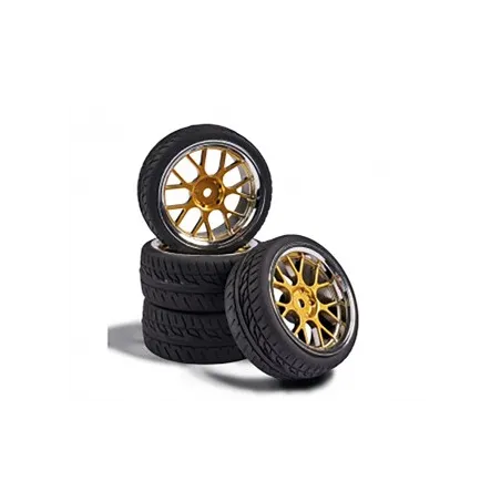 CARSON 1:10 Wheel Set Y-Design2 (4) gold/chrome