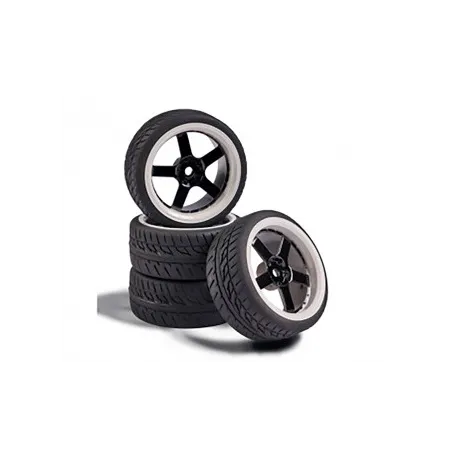 CARSON 1:10 Wheel Set 5 sp. Design (4) black/wh