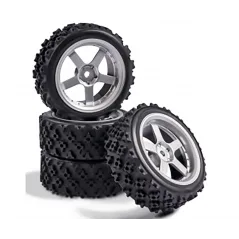 CARSON 1:10 Wheel Set 5 spk. Rallye (4) silver
