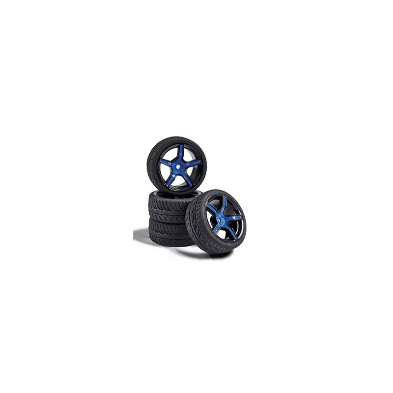 CARSON 1:10 Wheel Set 5 sp. Design (4) blue/bl