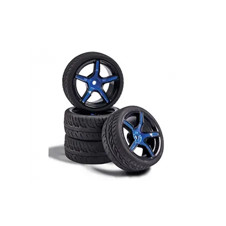 CARSON 1:10 Wheel Set 5 sp. Design (4) blue/bl