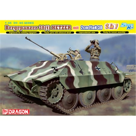 DRAGON 1/35 Bergepanzer 38(t) Hetzer mit 2cm FlaK 38  (with Interior)with Bonus itemsâ€™ 