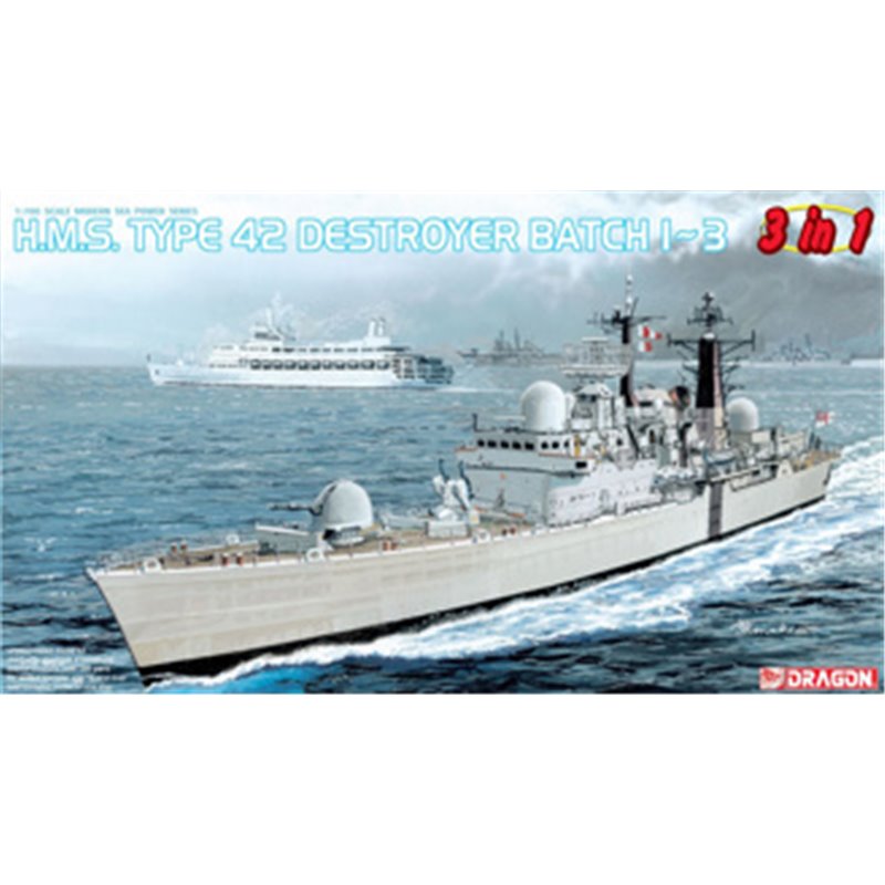 DRAGON 1/700 Hms Type 42 Destroyer Batch1