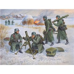 ZVEZDA    Ger. 80-mm Mortar w/Crew (Winter Unif.)